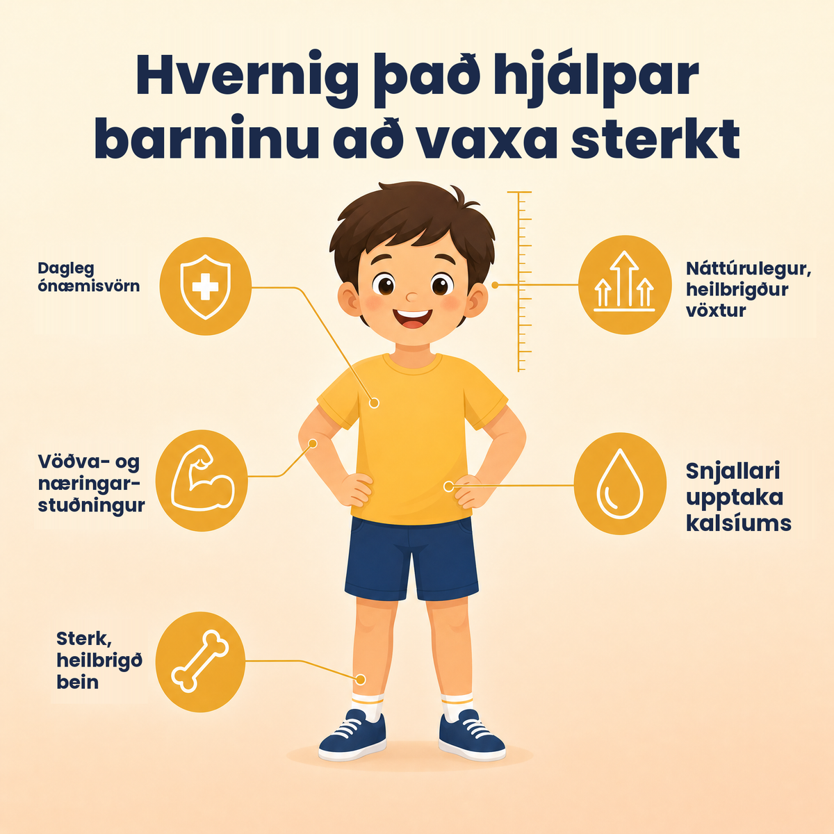 Hvernig það hjálpar barninu að vaxa sterkt