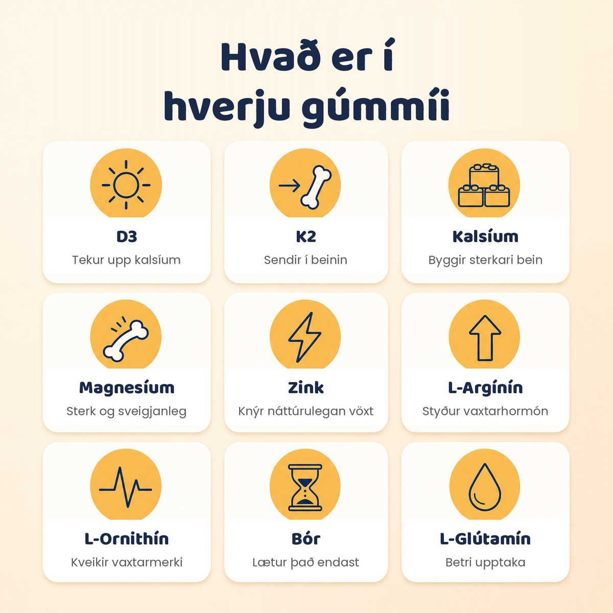 Hvað er í hverju gúmmíi